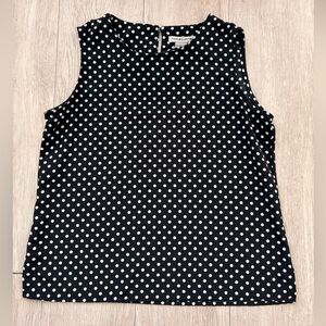 Notations Black and White Polka Dot Blouse